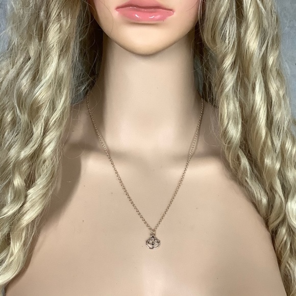 🌺 LOTUS FLOWER NECKLACE BOHO CHIC GYPSY BOHEMIAN FLORAL CHARM GIFT MOTHER MOM - Picture 2 of 6